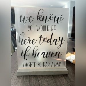 Memorial candle holder.